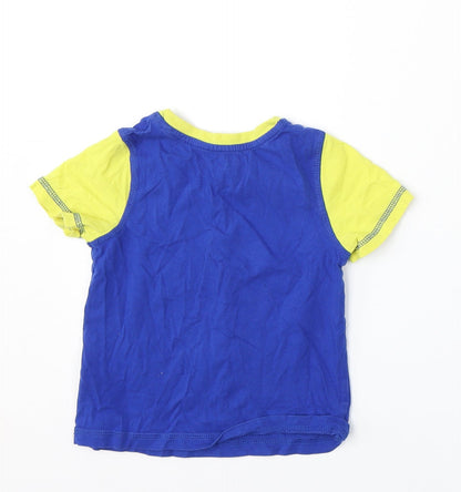 Nickelodeon Boys Blue  Cotton Basic T-Shirt Size 2-3 Years Round Neck  - Paw Patrol