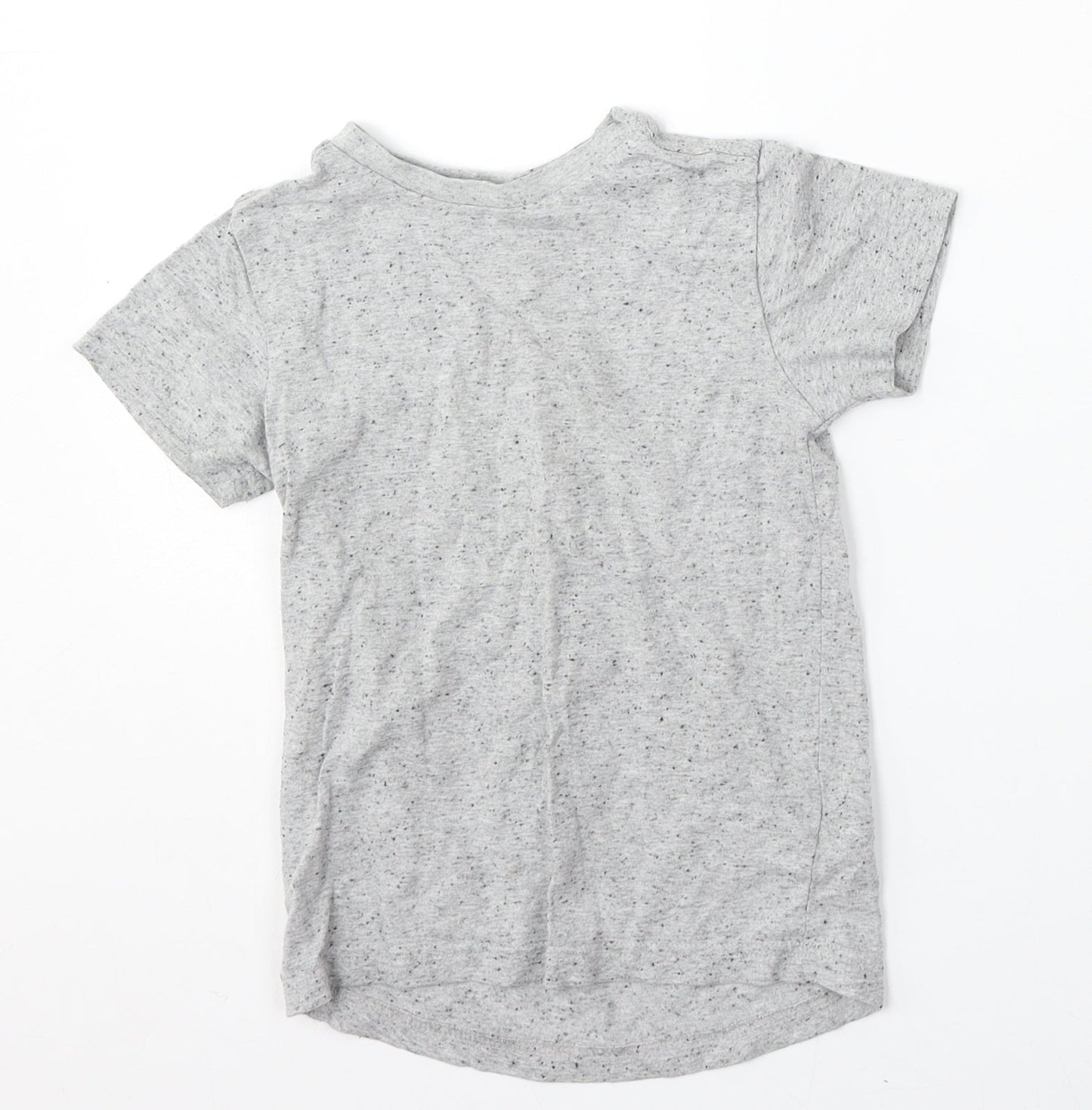 NEXT Boys Grey  Cotton Basic T-Shirt Size 4 Years Round Neck