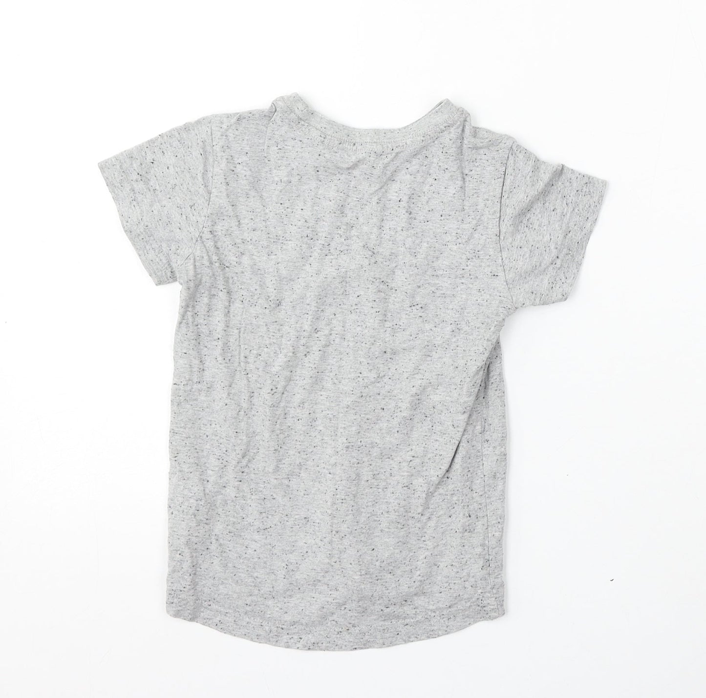 NEXT Boys Grey  Cotton Basic T-Shirt Size 4 Years Round Neck