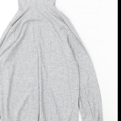 Boohoo Womens Grey  Polyester Pullover Hoodie Size 8