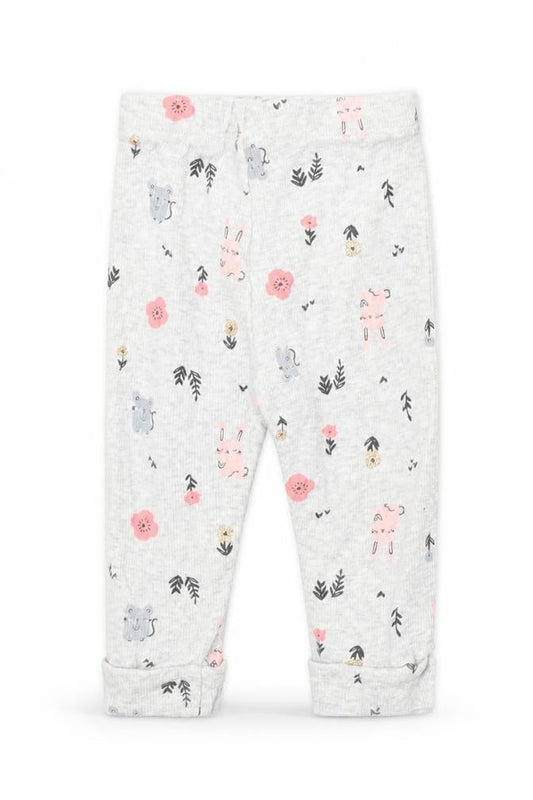 F&F Baby Baby Grey Geometric Cotton Jogger Trousers Size 3-6 Months
