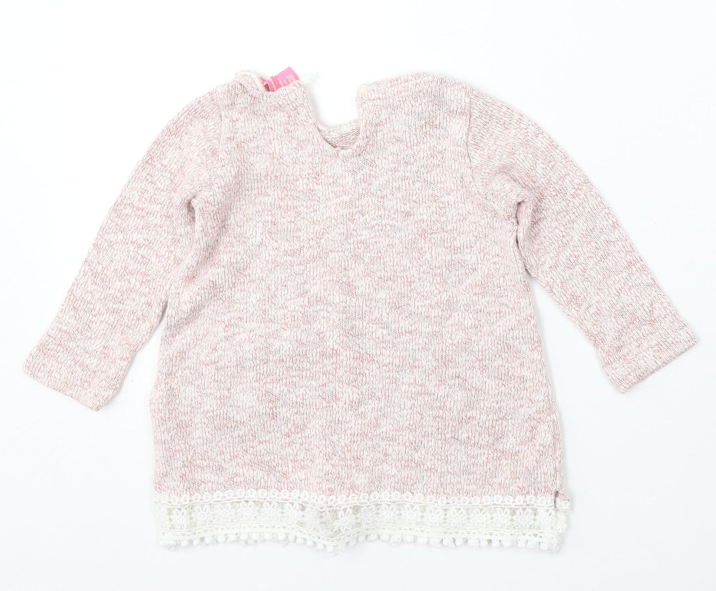 Young Dimension Girls Pink  Cotton Pullover Jumper Size 12-18 Months