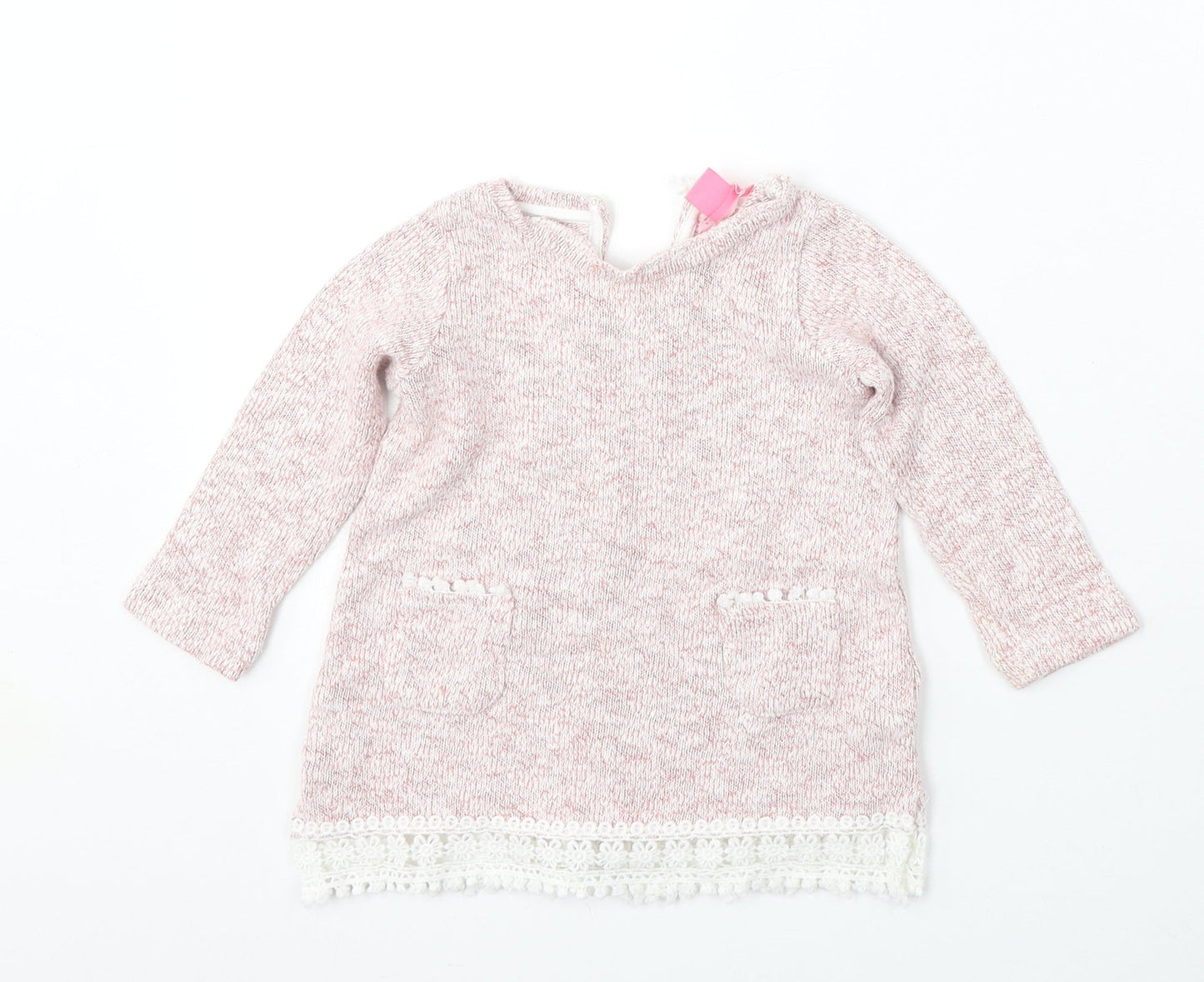 Young Dimension Girls Pink  Cotton Pullover Jumper Size 12-18 Months