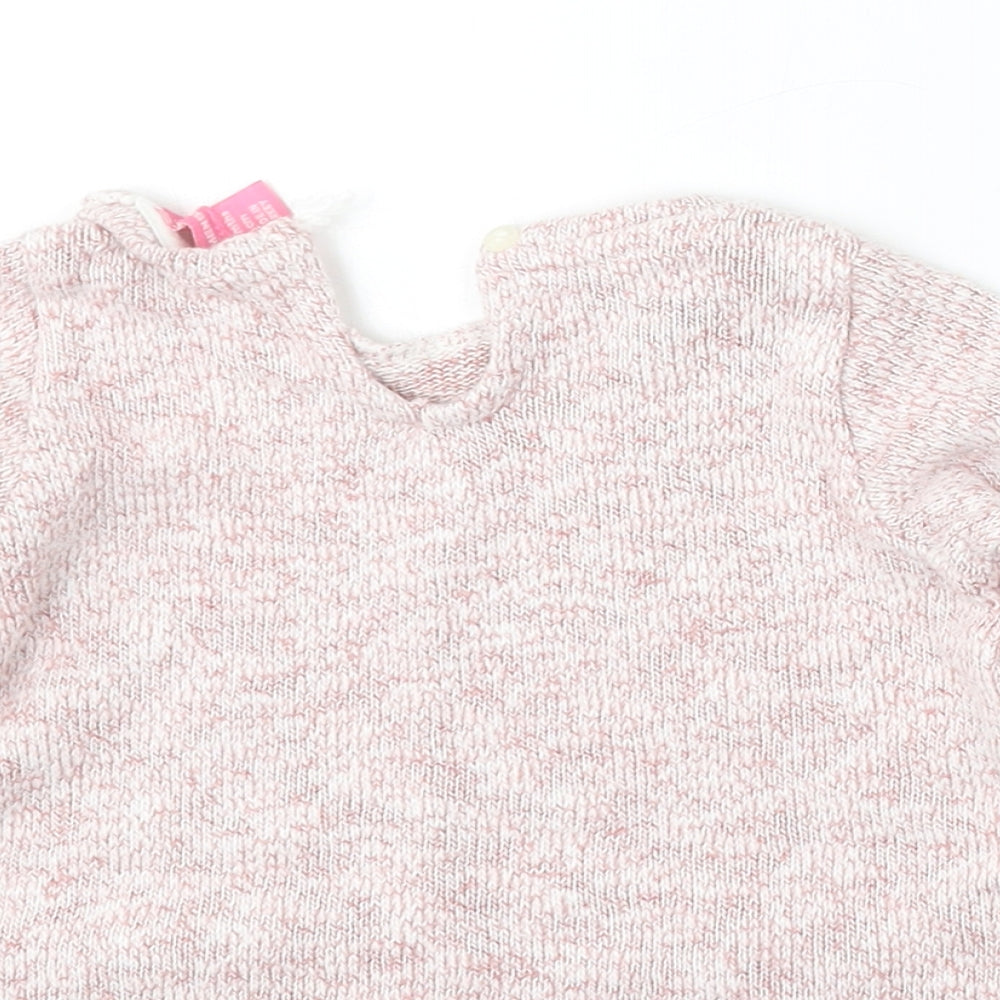 Young Dimension Girls Pink  Cotton Pullover Jumper Size 12-18 Months