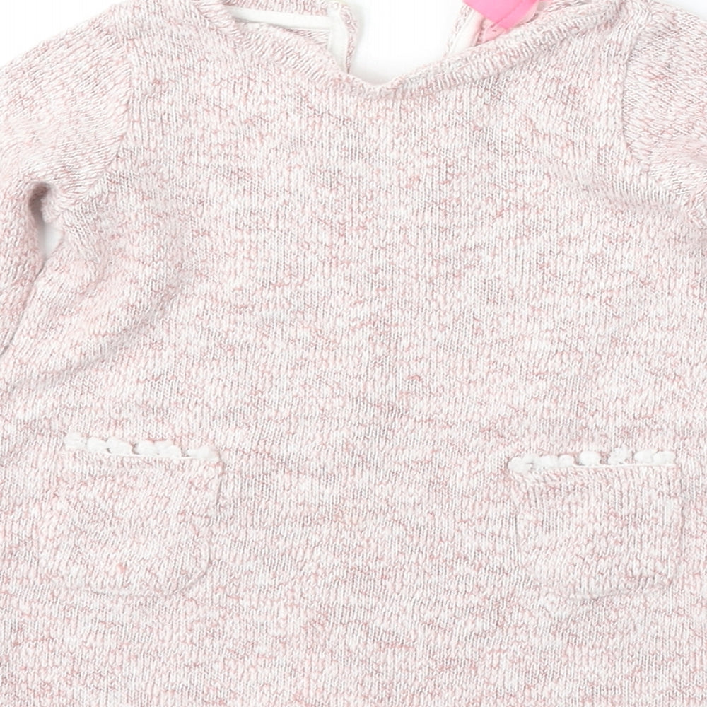 Young Dimension Girls Pink  Cotton Pullover Jumper Size 12-18 Months