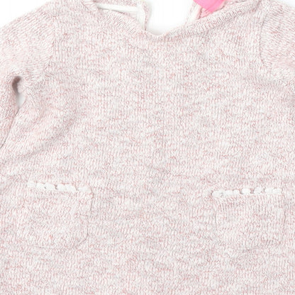 Young Dimension Girls Pink  Cotton Pullover Jumper Size 12-18 Months