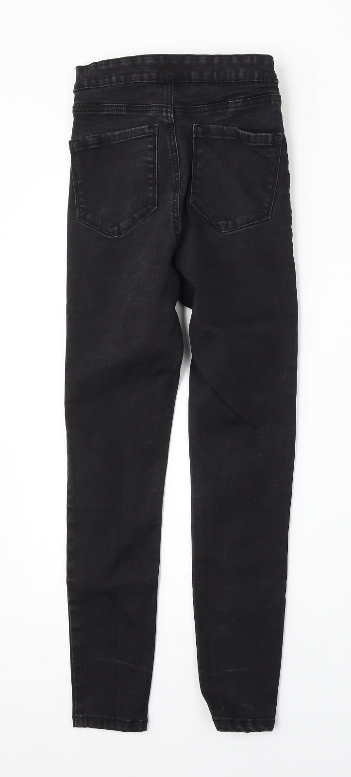 Denim Co Womens Black  Cotton Skinny Jeans Size 8 L25 in Regular Button