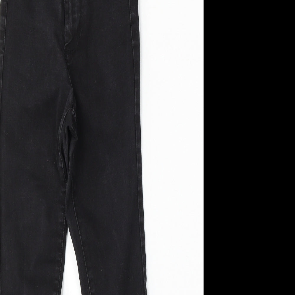 Denim Co Womens Black  Cotton Skinny Jeans Size 8 L25 in Regular Button
