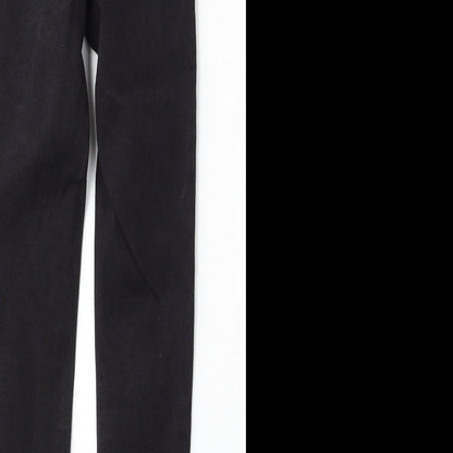 Denim Co Womens Black  Cotton Skinny Jeans Size 8 L25 in Regular Button