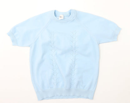Womens UK Size M Preworn Blue Pullover Jumper