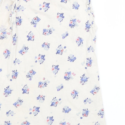 H&M Girls Multicoloured Floral Cotton Basic Tank Size 6 Years Round Neck  - Slogan 6-8