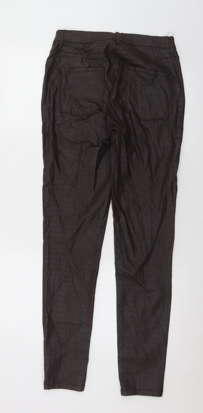 Womens UK Size 12 NEXT Regular Fit Pedal Pusher Brown Trousers