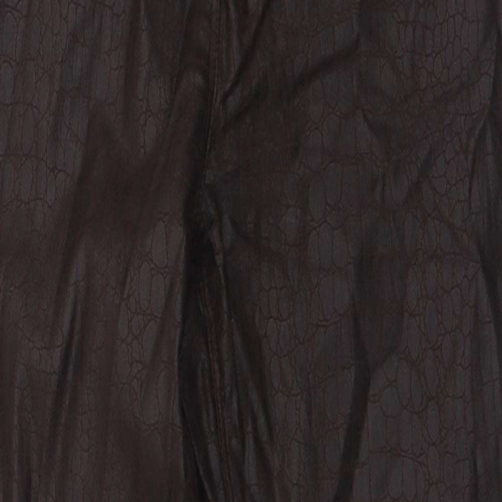 Womens UK Size 12 NEXT Regular Fit Pedal Pusher Brown Trousers