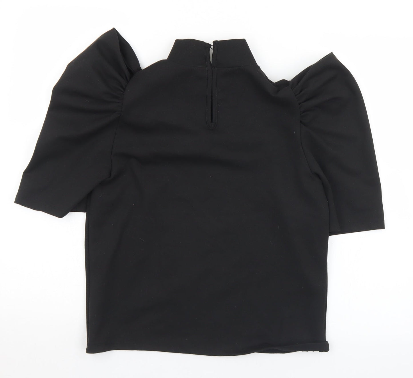 Womens UK Size M Pieces Black Jersey T-Shirt