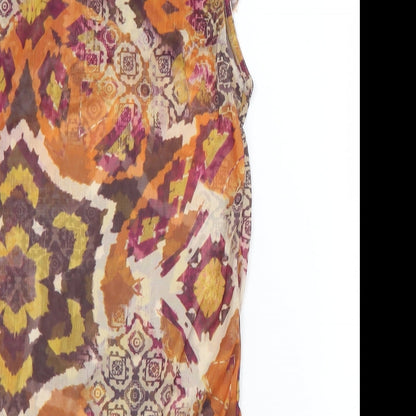 Womens UK Size M Exhibit Multicoloured Camisole Blouse