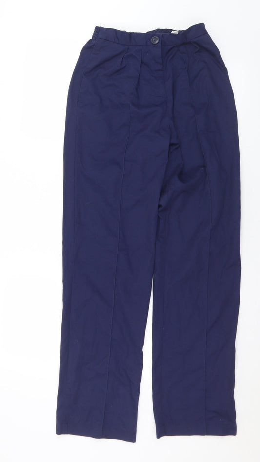 Boyd Cooper Mens Blue  Polyester Trousers  Size 24 in L29 in Regular Button