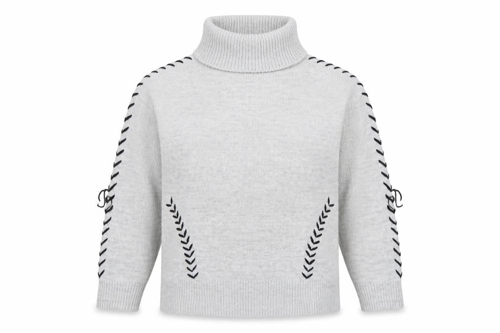 Dorothy Perkins Womens Grey Roll Neck  Acrylic Pullover Jumper Size 12