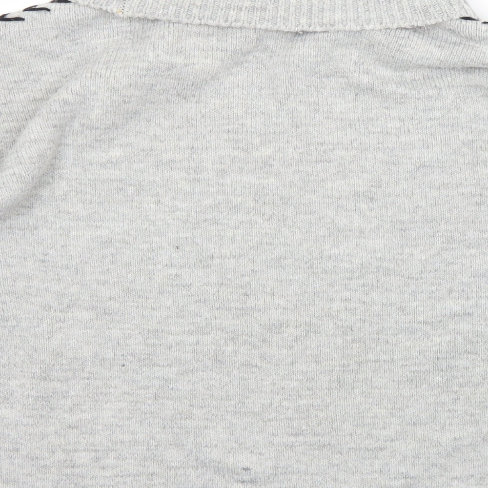 Dorothy Perkins Womens Grey Roll Neck  Acrylic Pullover Jumper Size 12