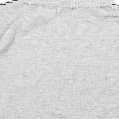 Dorothy Perkins Womens Grey Roll Neck  Acrylic Pullover Jumper Size 12