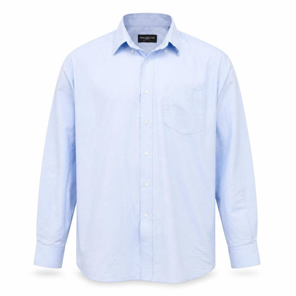 Mens UK Size 15.5 Russell Blue  Button-Up Long Sleeve Casual Shirt