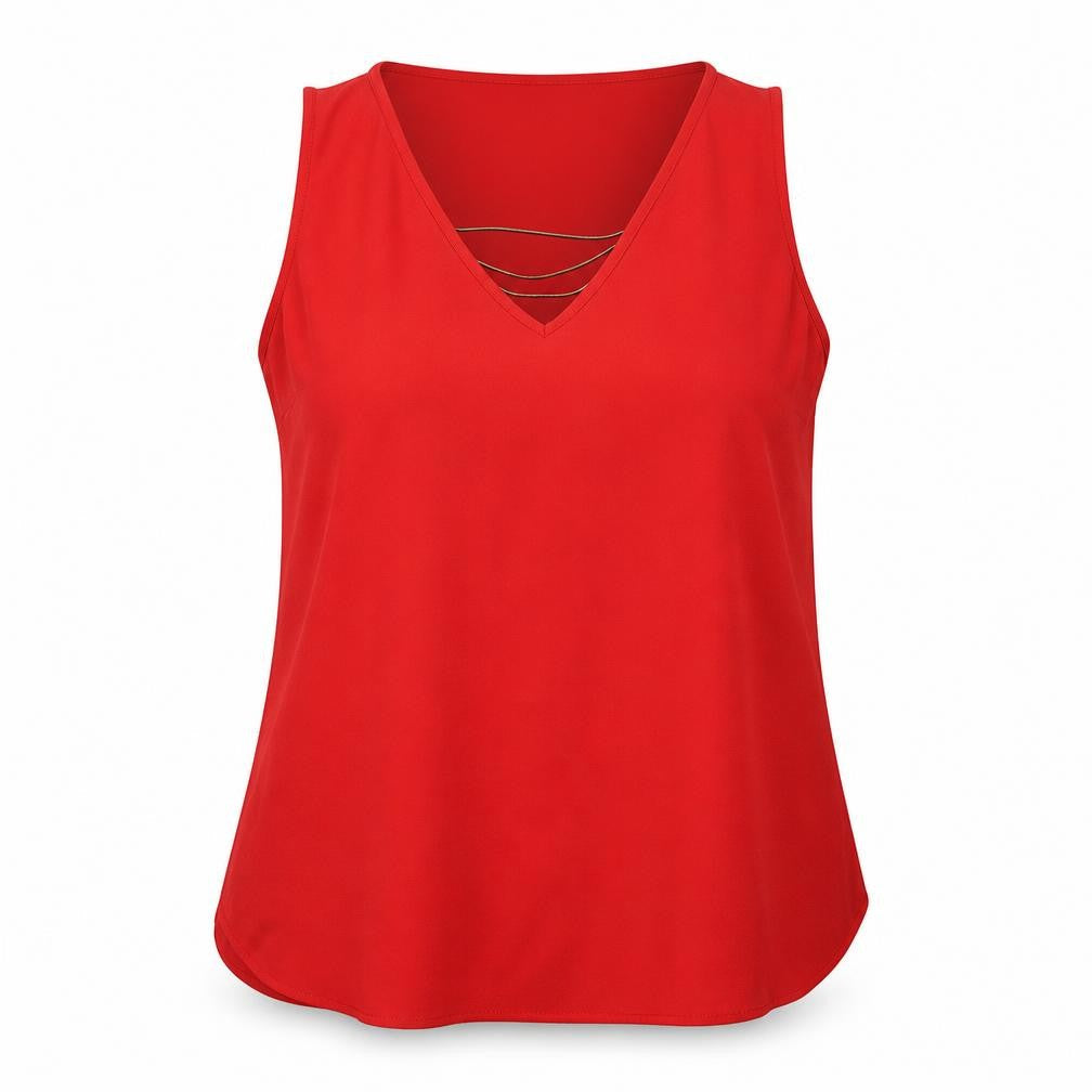 Womens UK Size 12 Primark Red Basic Blouse