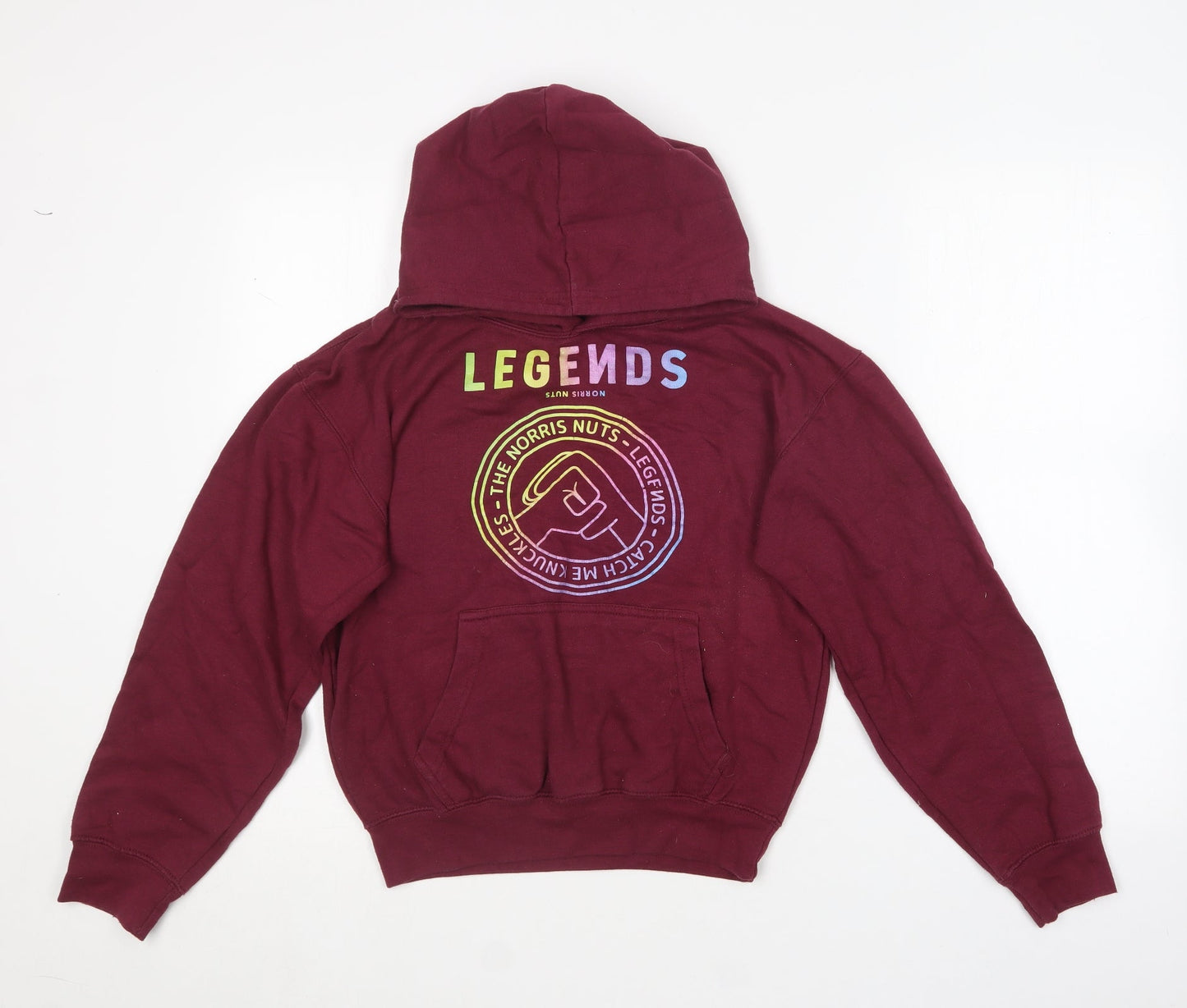 Club Classic Boys Purple  Cotton Pullover Hoodie Size 9-10 Years