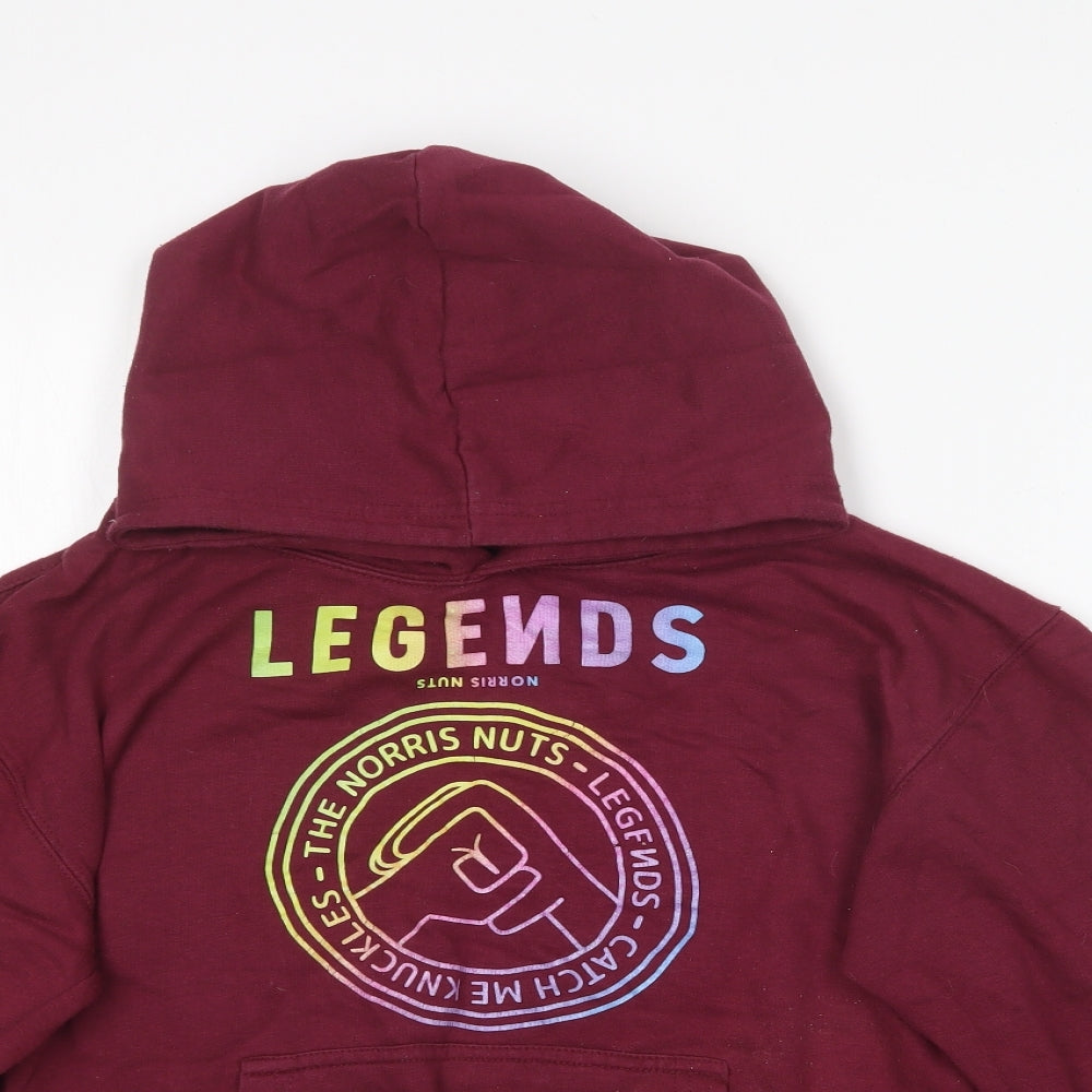Club Classic Boys Purple  Cotton Pullover Hoodie Size 9-10 Years