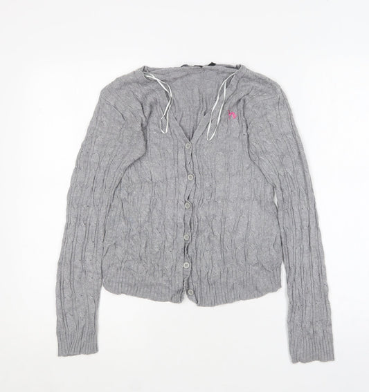 Womens UK Size XS Brave Soul Grey Cardigan Jumper
