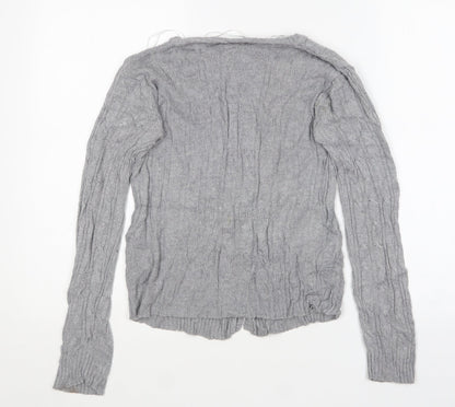 Womens UK Size XS Brave Soul Grey Cardigan Jumper