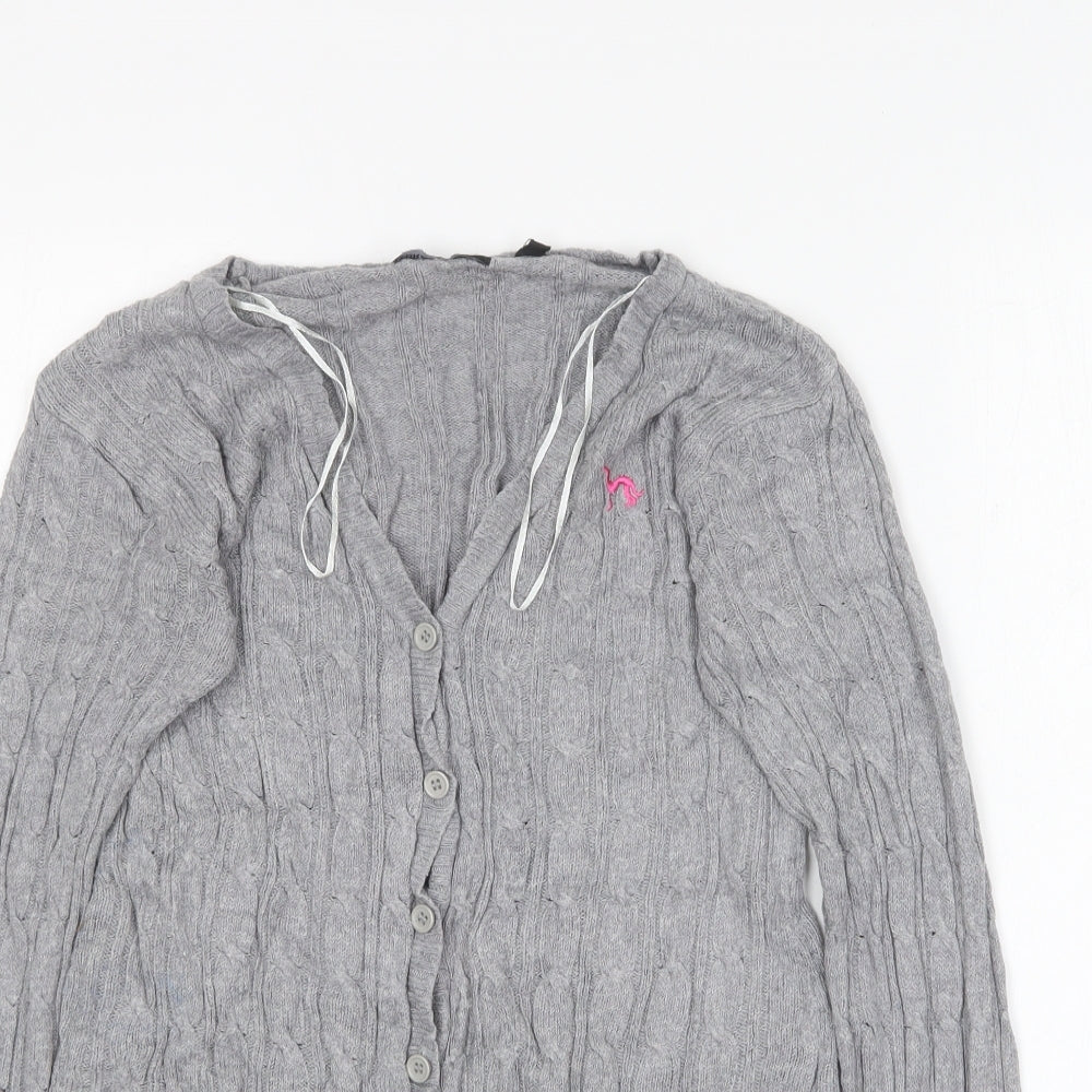 Womens UK Size XS Brave Soul Grey Cardigan Jumper