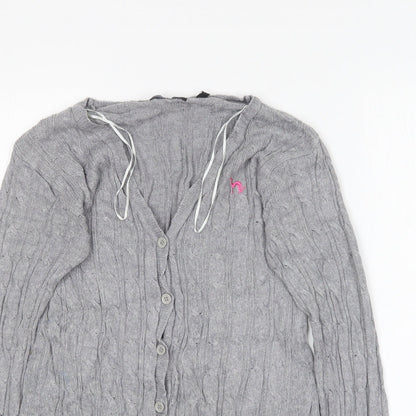 Womens UK Size XS Brave Soul Grey Cardigan Jumper