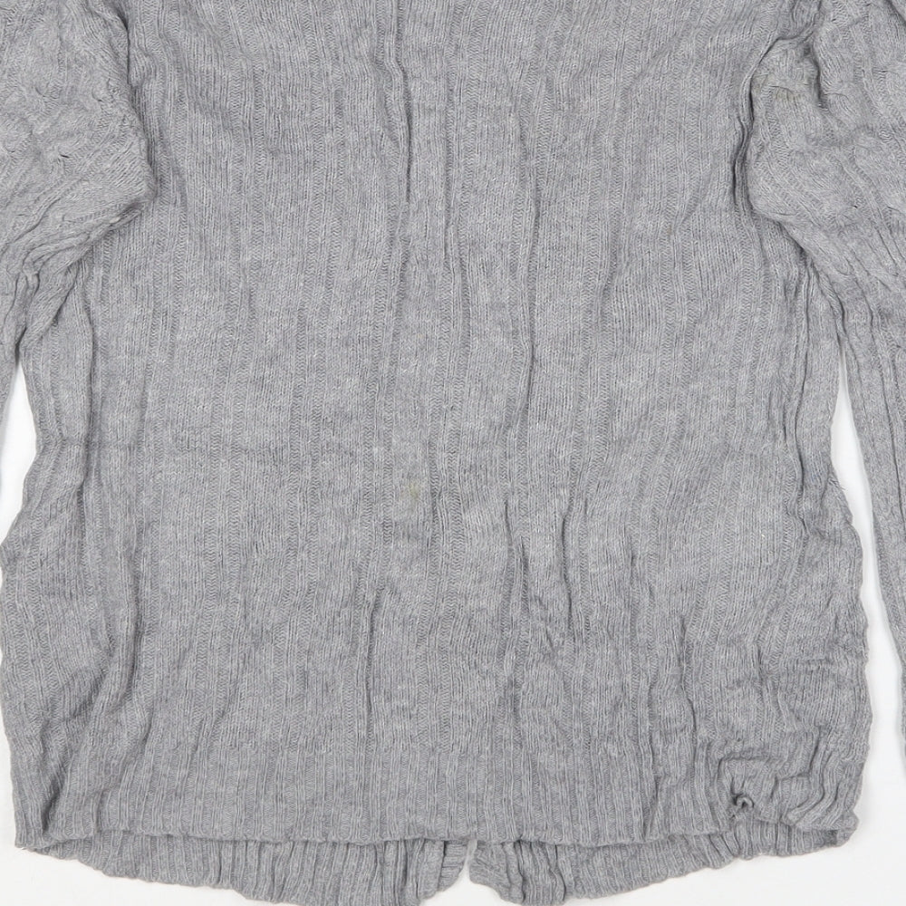 Womens UK Size XS Brave Soul Grey Cardigan Jumper