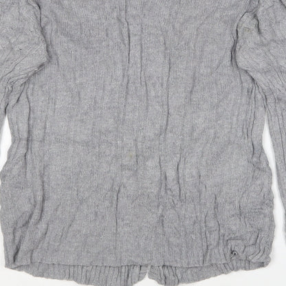 Womens UK Size XS Brave Soul Grey Cardigan Jumper