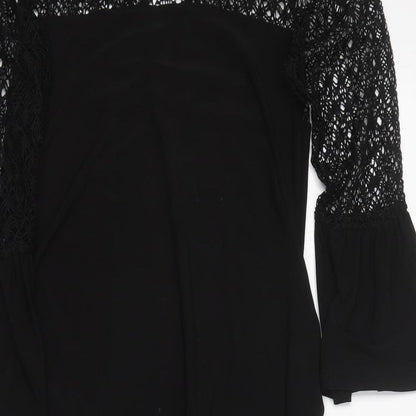 Blue Bell Womens Black  Polyester Shift  Size 8  Round Neck