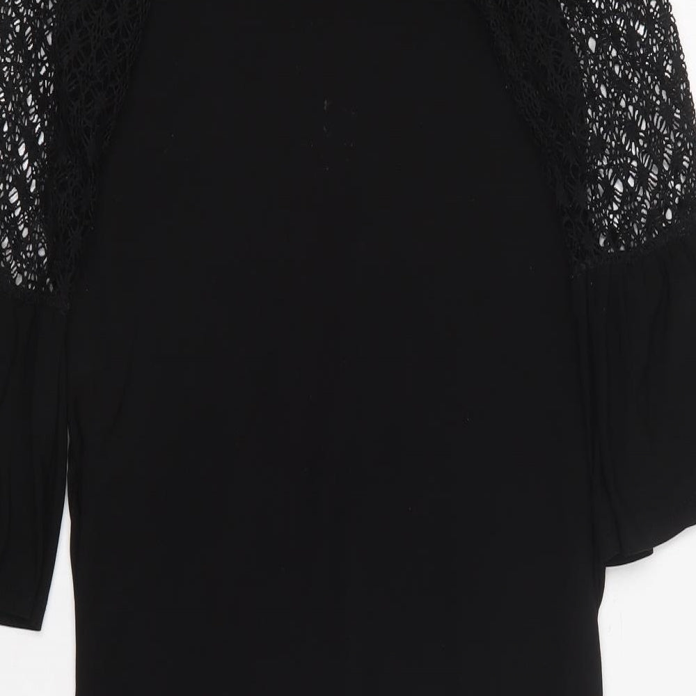 Blue Bell Womens Black  Polyester Shift  Size 8  Round Neck