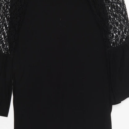Blue Bell Womens Black  Polyester Shift  Size 8  Round Neck