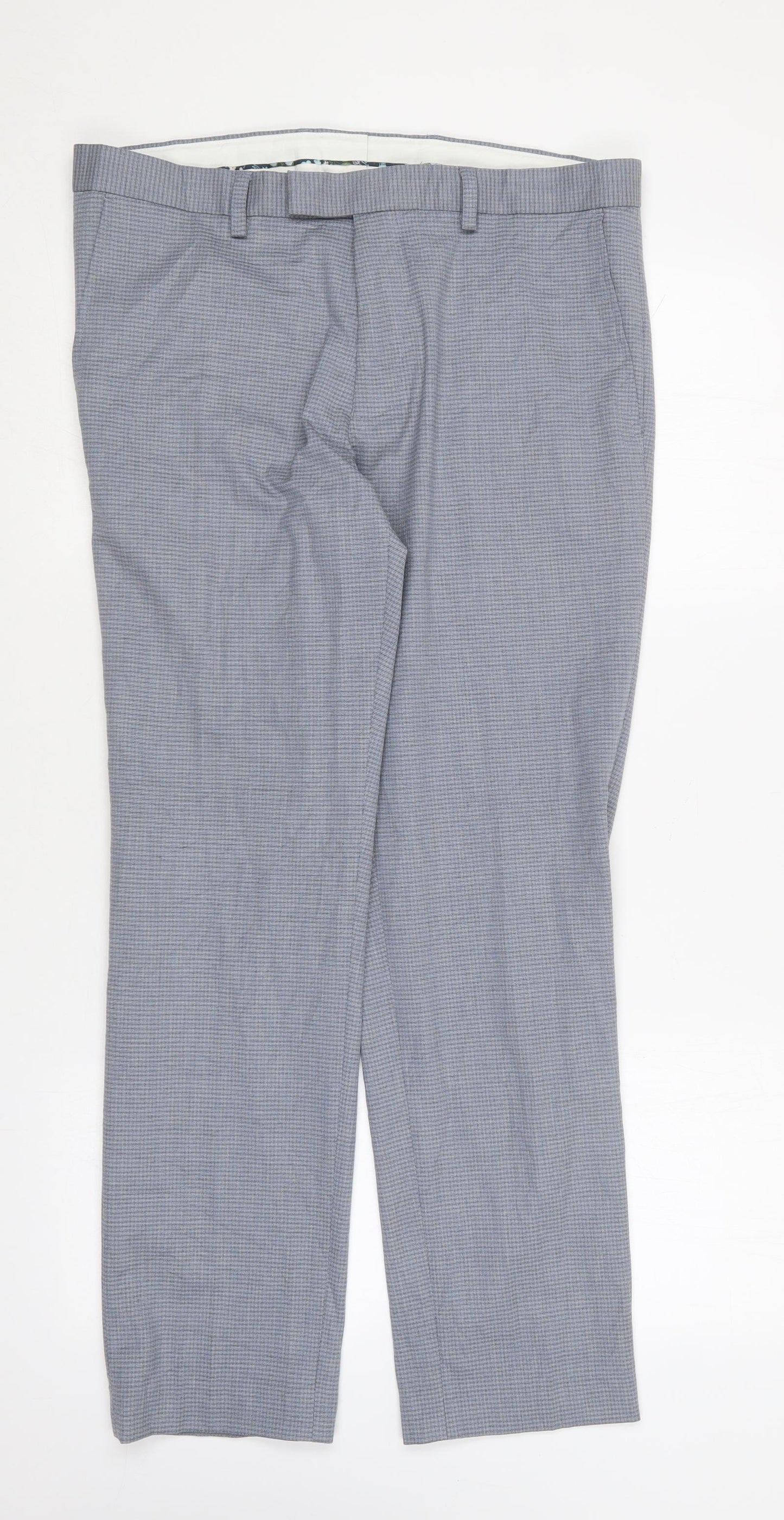 Womens UK Size 34 in Marks and Spencer Slim Fit Dress Pants Grey Trousers