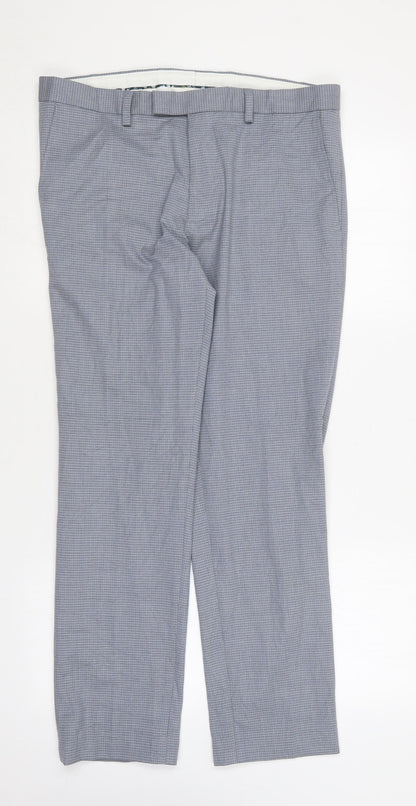 Womens UK Size 34 in Marks and Spencer Slim Fit Dress Pants Grey Trousers