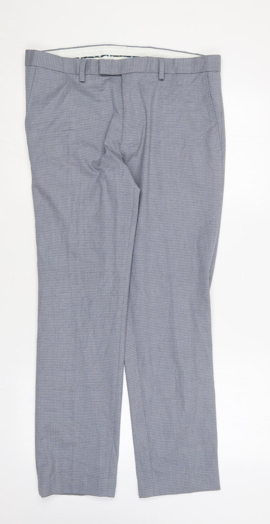 Womens UK Size 34 in Marks and Spencer Slim Fit Dress Pants Grey Trousers