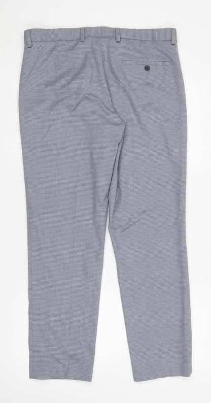 Womens UK Size 34 in Marks and Spencer Slim Fit Dress Pants Grey Trousers