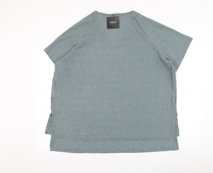 SheIn Womens Green Round Neck  Viscose Pullover Jumper Size XL