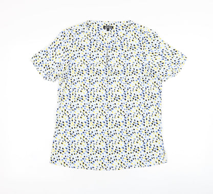 Womens UK Size 6 Vortex White Basic Blouse