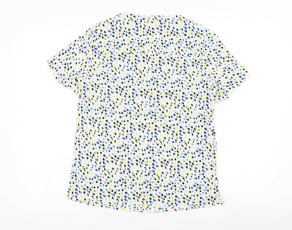Womens UK Size 6 Vortex White Basic Blouse