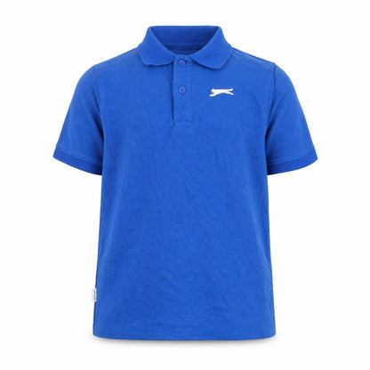 Slazenger Boys Blue  Polyester Basic Polo Size 9-10 Years Collared Pullover