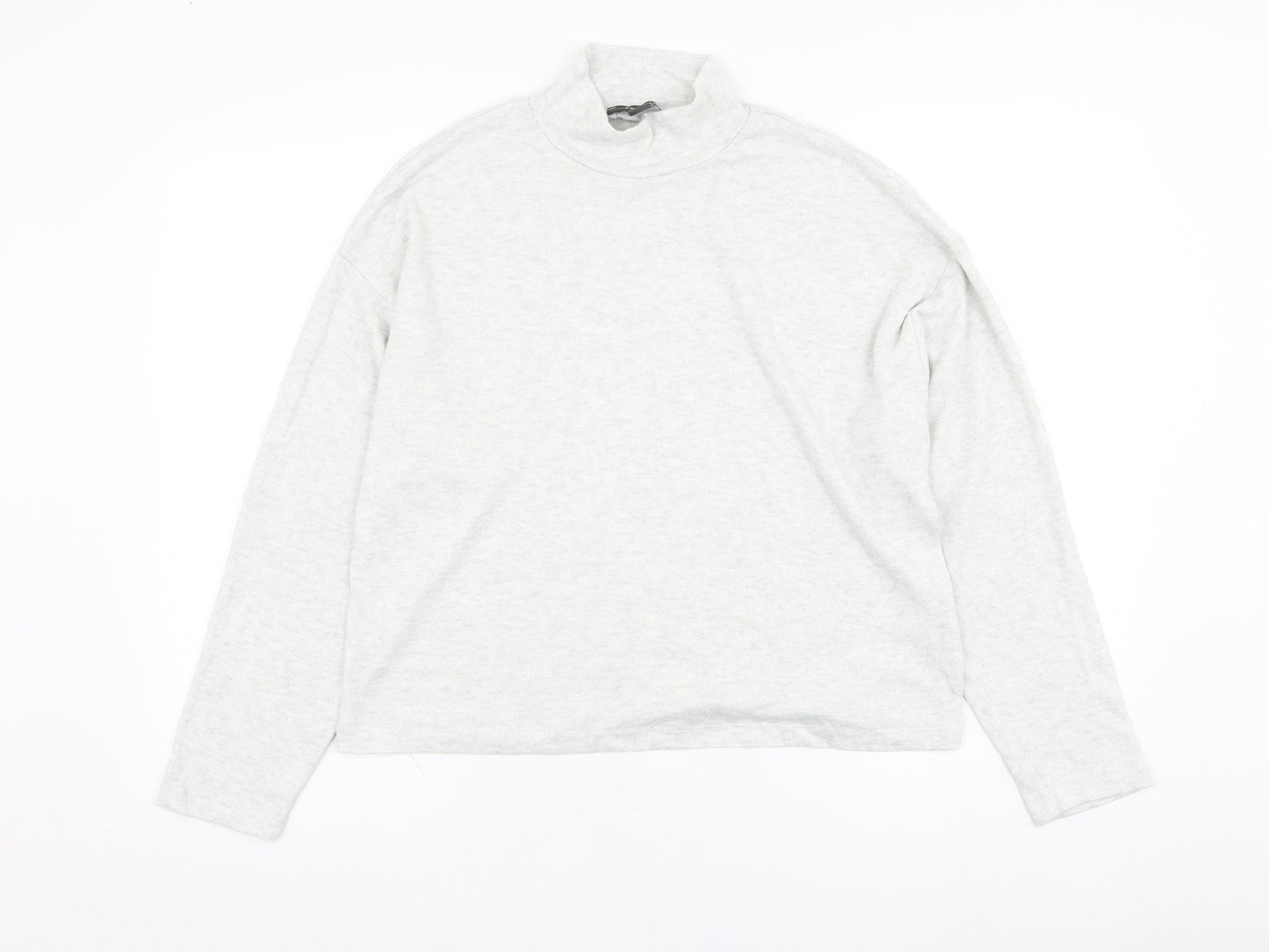 Primark Womens Grey Mock Neck  Viscose Pullover Jumper Size 12