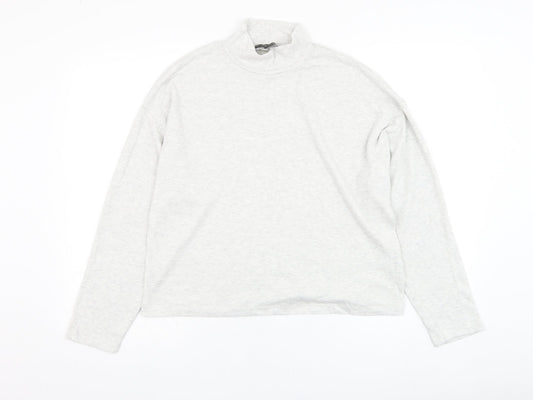 Primark Womens Grey Mock Neck  Viscose Pullover Jumper Size 12