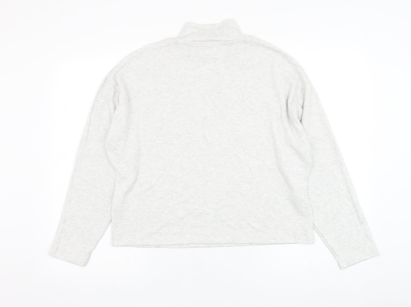 Primark Womens Grey Mock Neck  Viscose Pullover Jumper Size 12