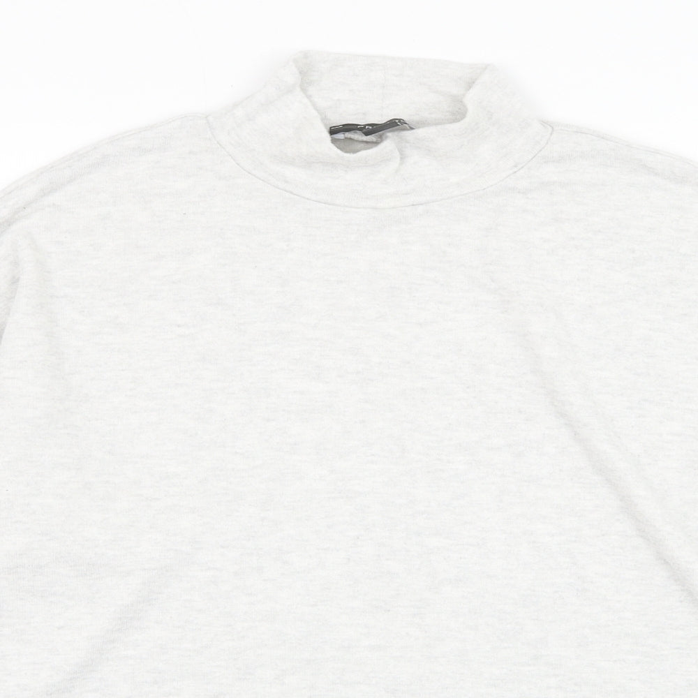 Primark Womens Grey Mock Neck  Viscose Pullover Jumper Size 12