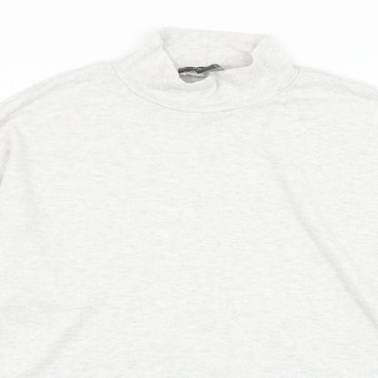 Primark Womens Grey Mock Neck  Viscose Pullover Jumper Size 12