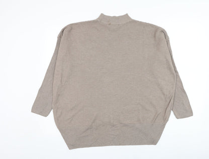 Primark Womens Brown Round Neck  Cotton Pullover Jumper Size 12